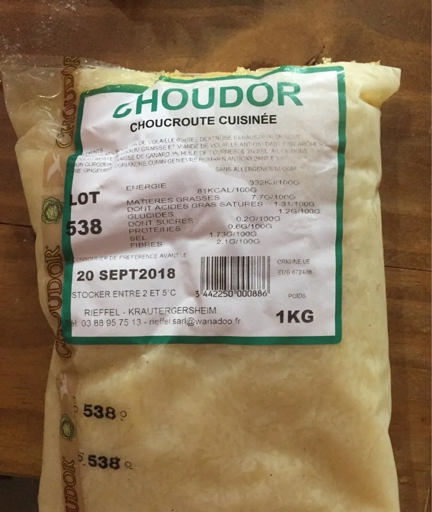 Choucroute cuisinée
