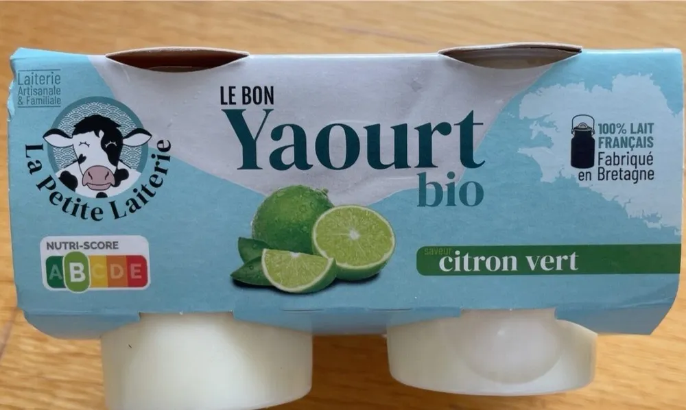 Le bon yaourt bio citron vert