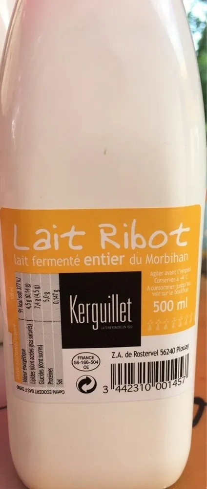 Lait ribot fermenté entier