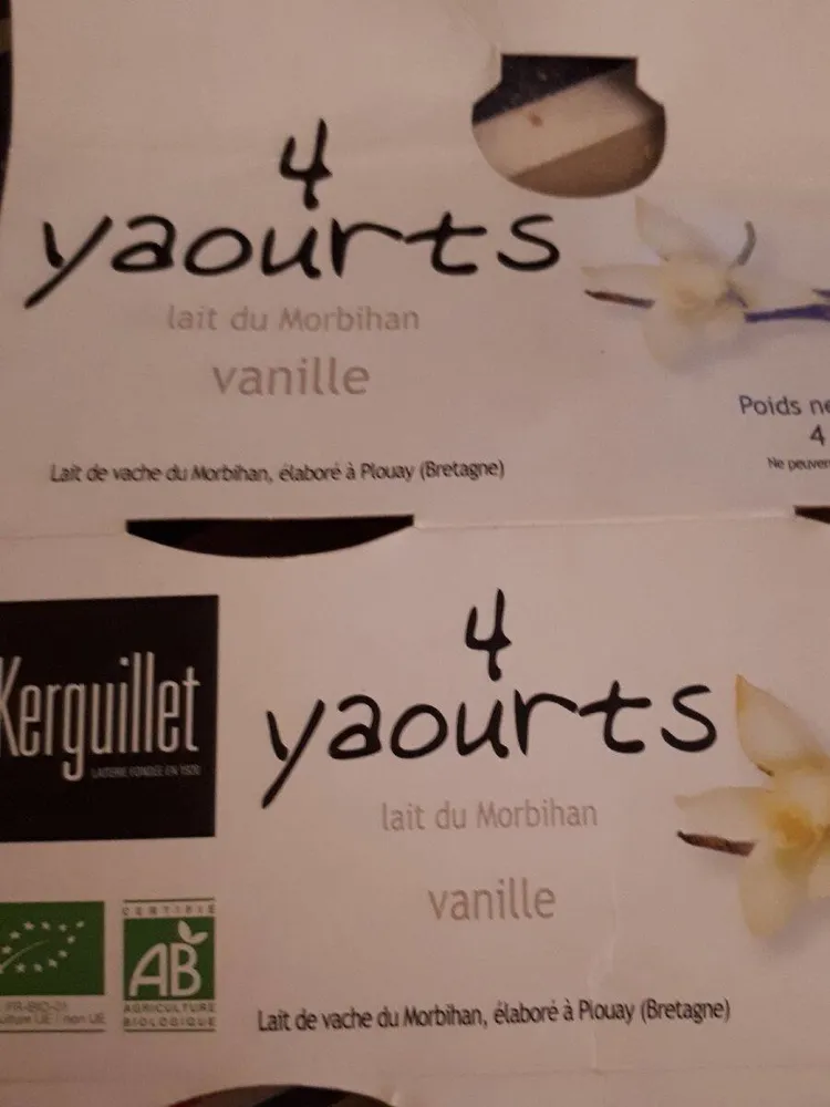 Yaourts bio Vanille Ferme et fondant