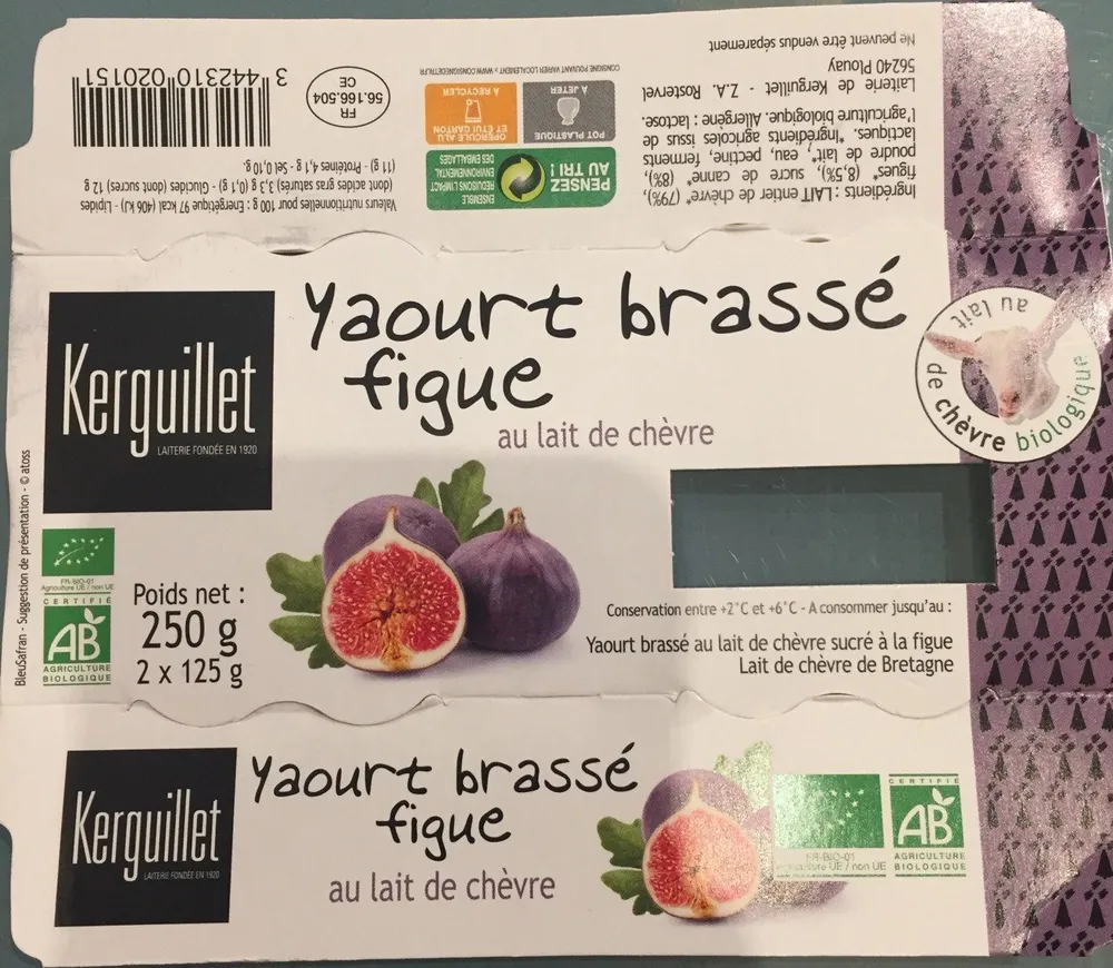 Yaourt brassé figue au lait de chèvre