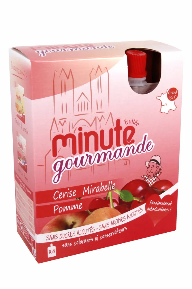 Gourdes Minute Fruitée Cerise Mirabelle Pomme