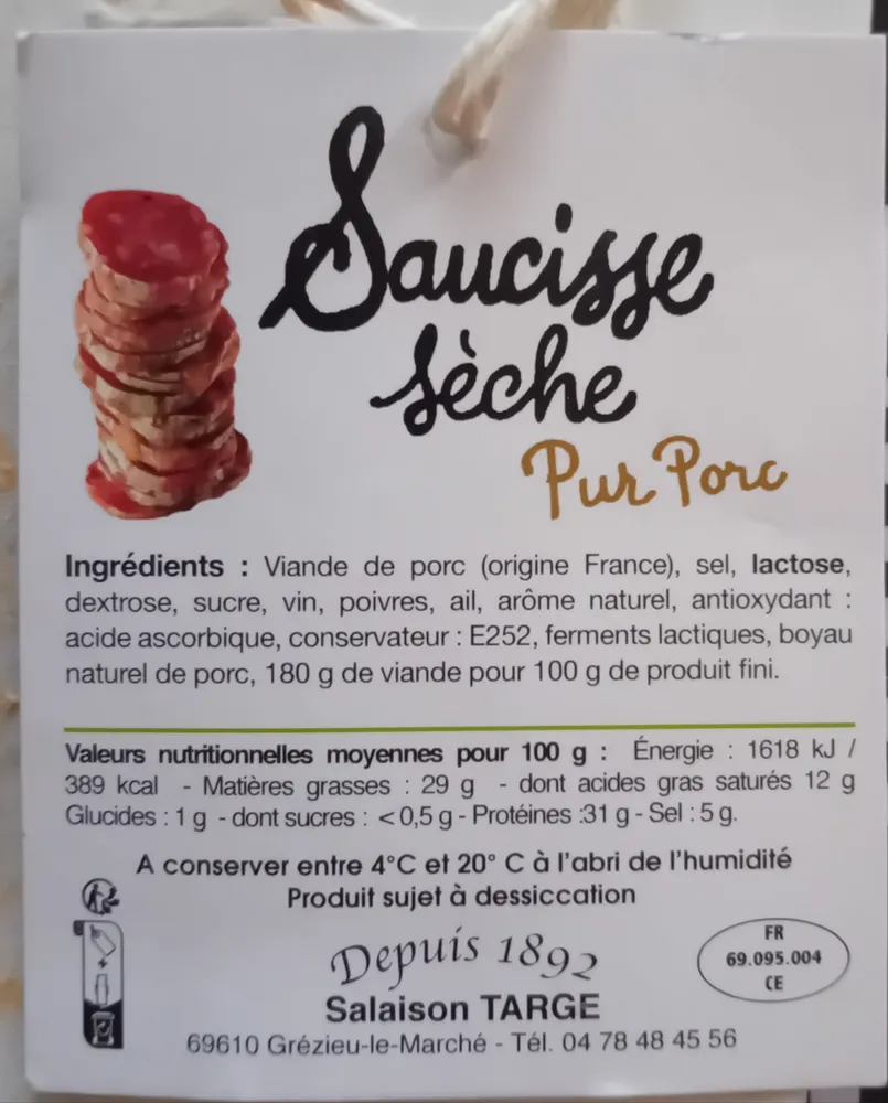 saucisse sèche "baguette"