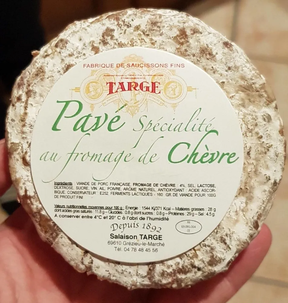 Pavé de saucissons au fromage de chèvre