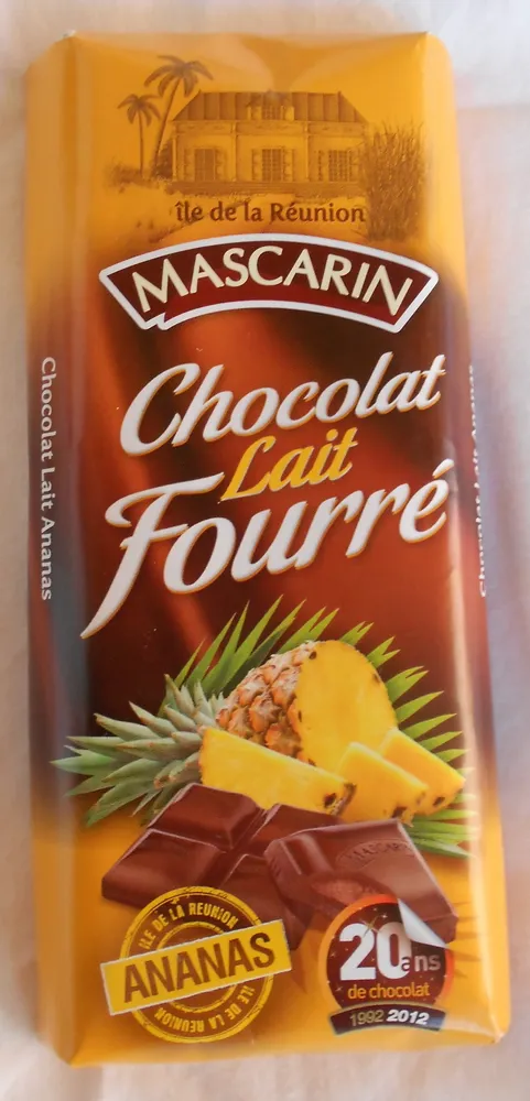 Chocolat lait fourré ananas