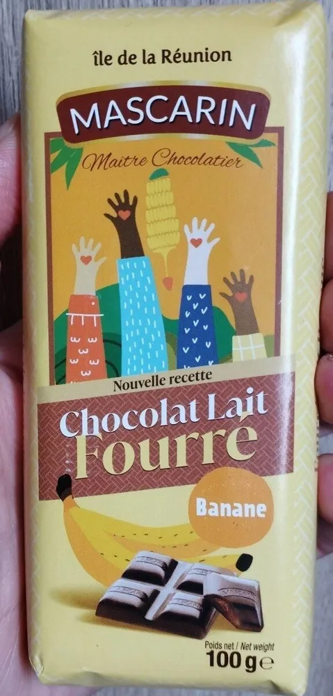 Chocolat lait fourré banane