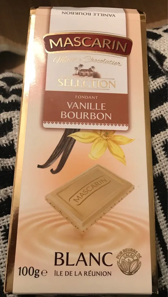Chocolat blanc fondant vanille bourbon