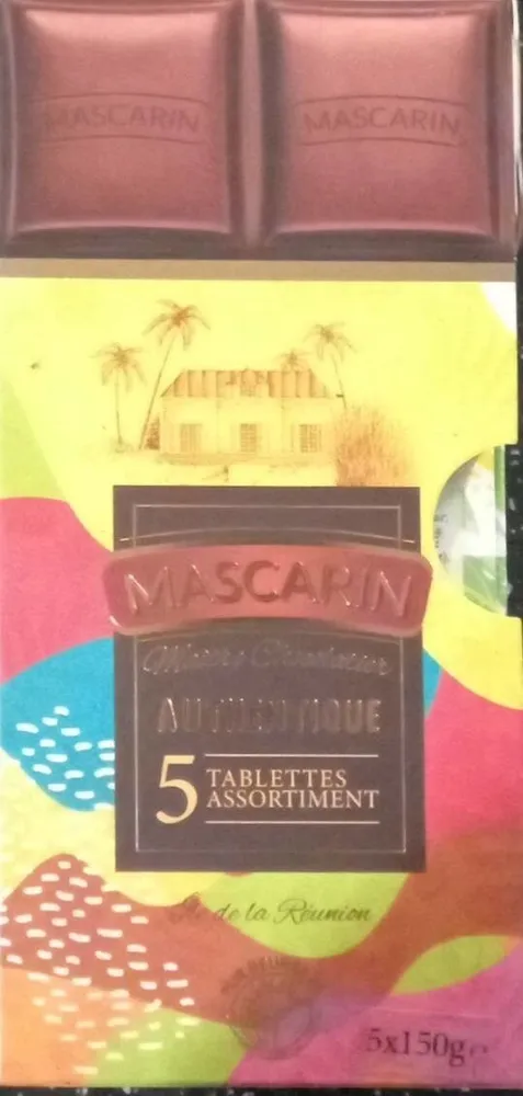 Coffret authentique 5 tablettes chocolat