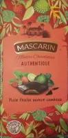 chocolat noir fourré à la purée de fraise aromatisé au combava