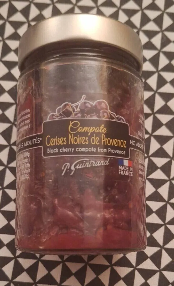 Compote cerises noires de Provence