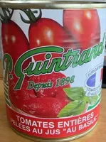 Tomates entières pelées au jus « au basilic »