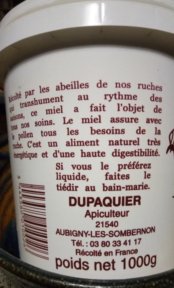 Miel Onctueux de bourgogne