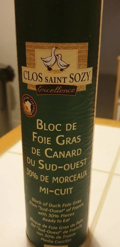 Bloc Foie Gras Pato 30% Trozos La. 1 KG.