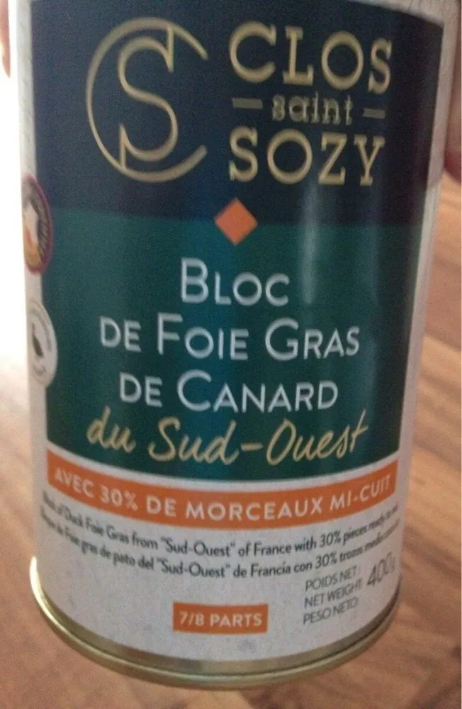 Bloc de Foie Gras de canard du sud-ouest