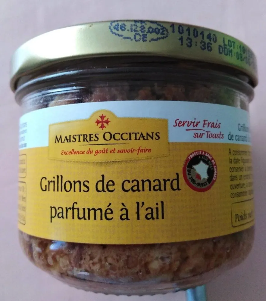 Grillons de canard parfumé à l'ail