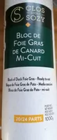 Bloc de foie gras de canard mi cuit