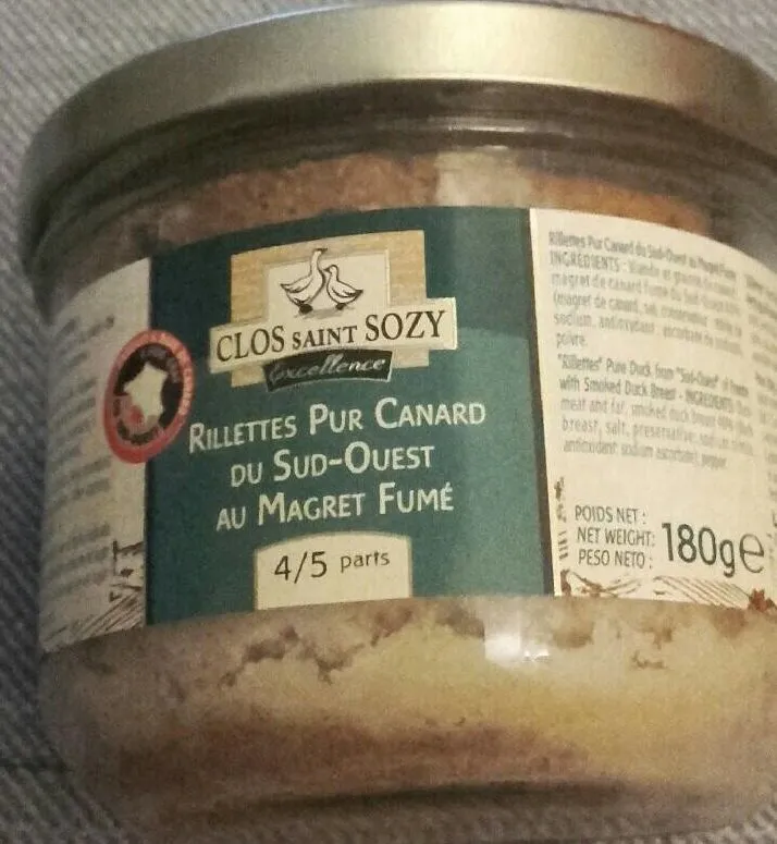 Rillettes pur canard au magret fumé