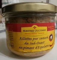 Rillettes Pur canard du Sud-Ouest au piment d'Espelette