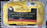 Foie gras de canard entier du Sud-Ouest mi-cuit au piment d'Espelette
