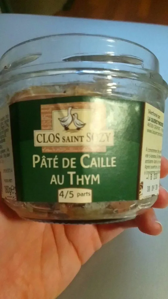 Pâté de caille au thym