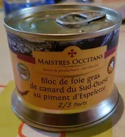 Bloc de foie gras piment d'espelette