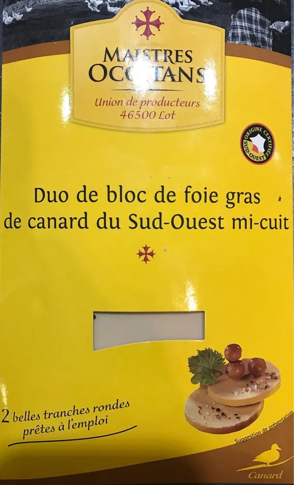 Duo de Bloc de Foie Gras de Canard du Sud-Ouest Mi-Cuit
