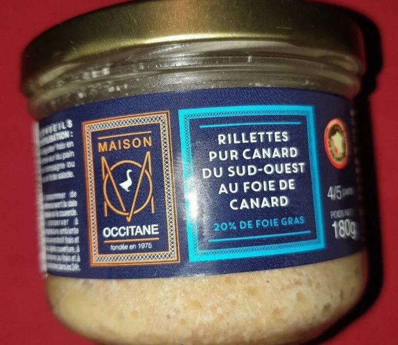 Rillettes pur canard du Sud-Ouest au foie de canard