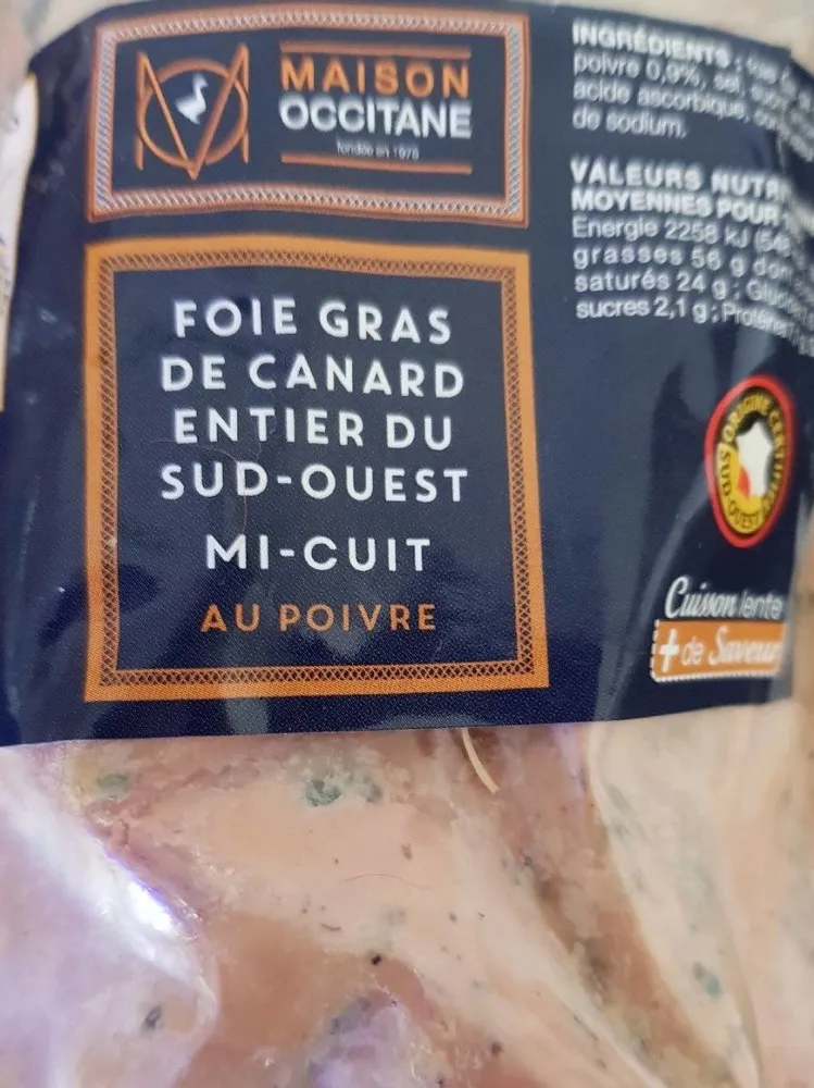 Foie gras de canard entier