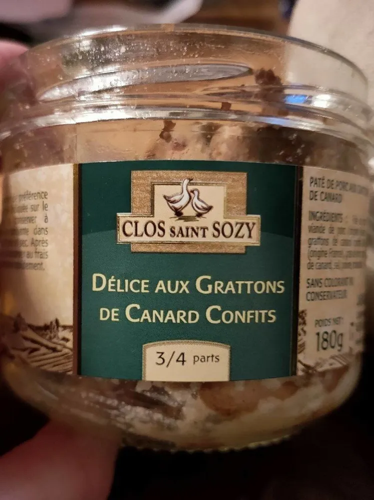 Délices aux grattons de canard confits