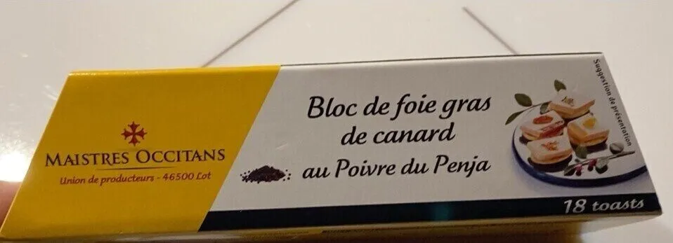 Bloc de foie gras de canard au poivre du penja