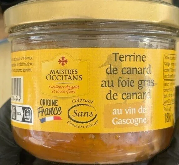 Terrine de canard au foie gras de canard