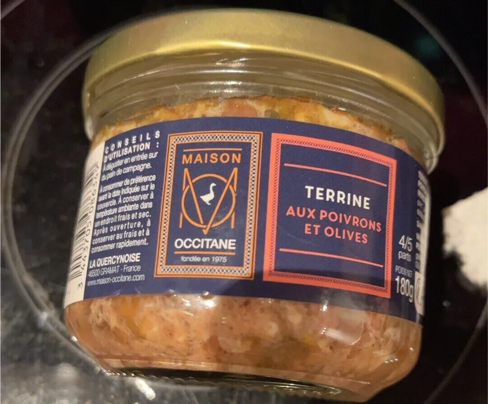 TERRINE AUX POIVRONS ET OLIVES
