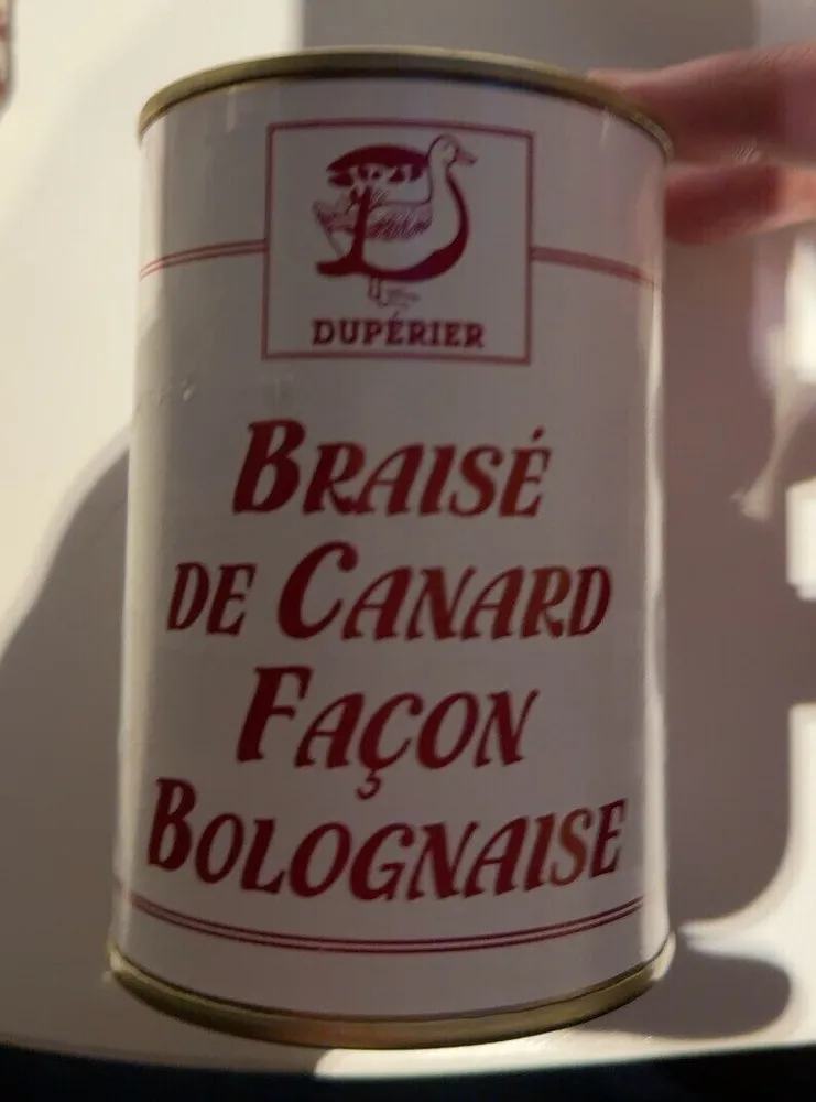 Braisé de canard façon bolognaise