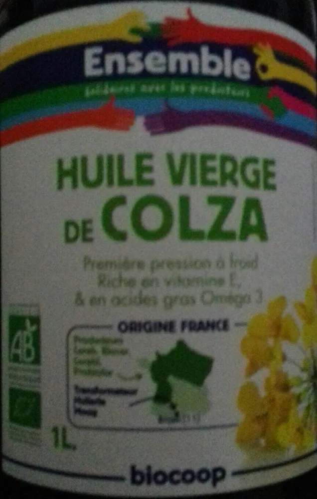 Huile vierge de colza