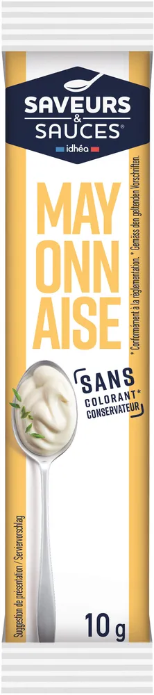 900063 Mayonnaise Sticket 10 g x 500 - Saveurs & Sauces.