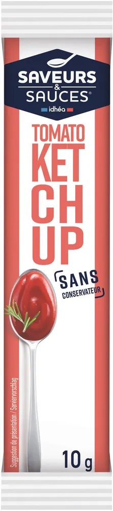 900064 Ketchup Sticket 10 g x 500 - Saveurs & Sauces.