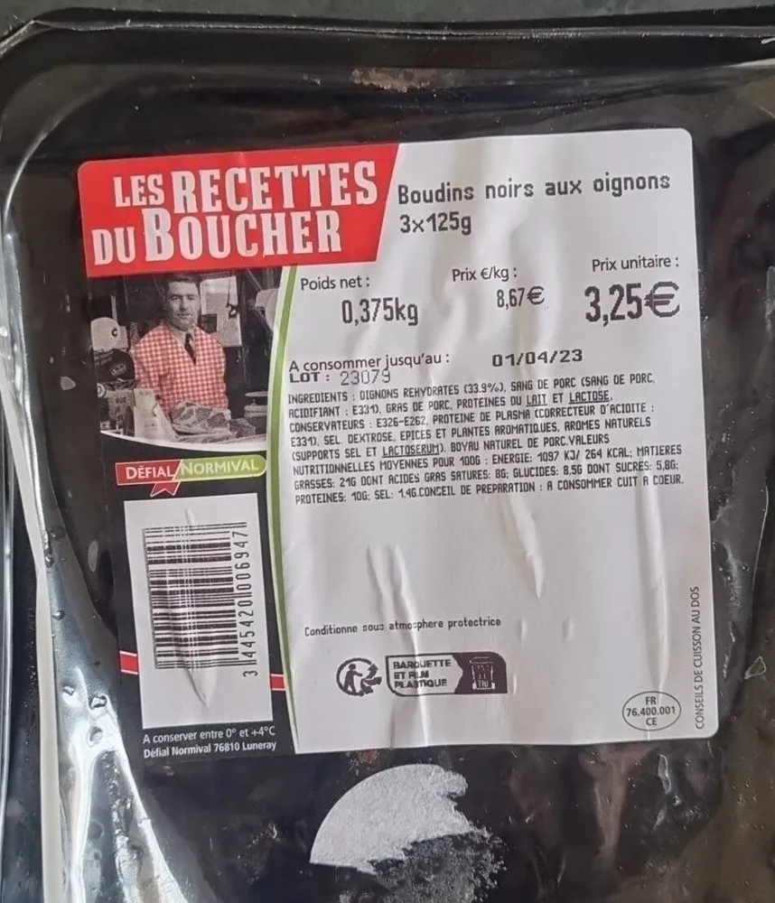 Boudins noirs aux oignons