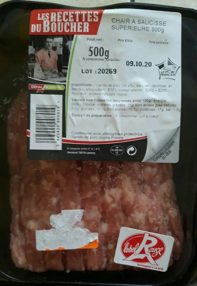 Chair à saucisse supérieure