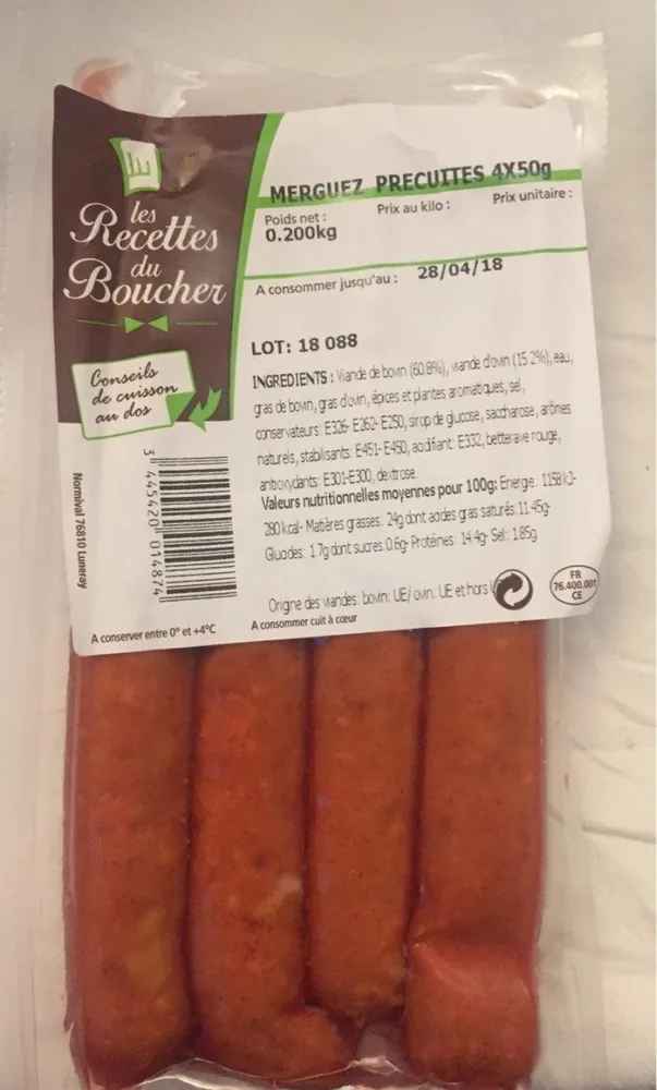 Merguez precuites 4x50g