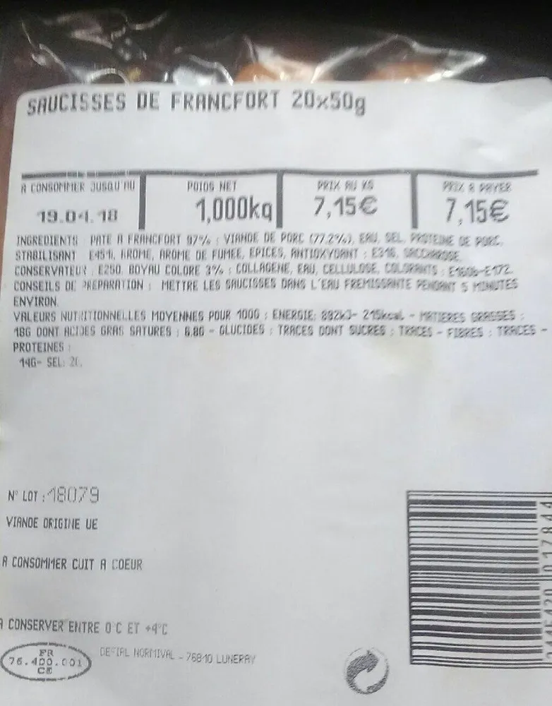 Saucisses de Francfort