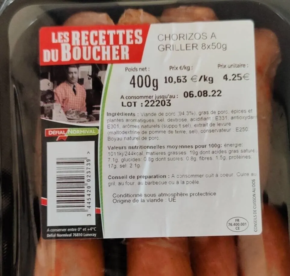 Chorizo a griller