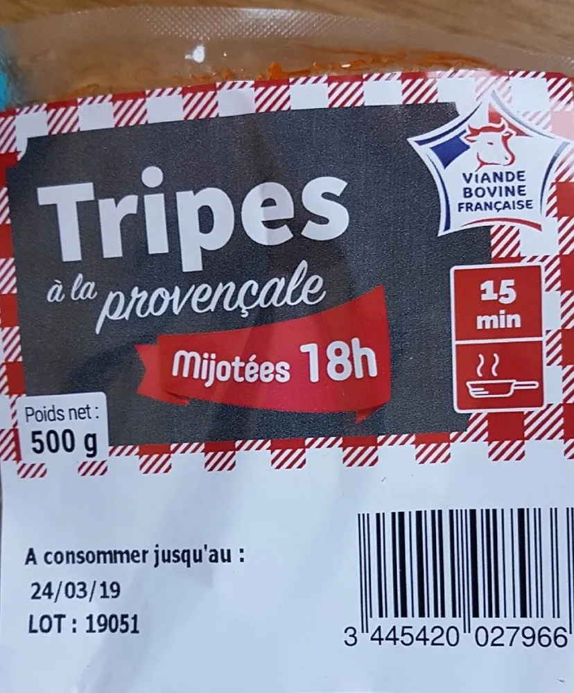 Tripes à  la provençale mijotée 18h