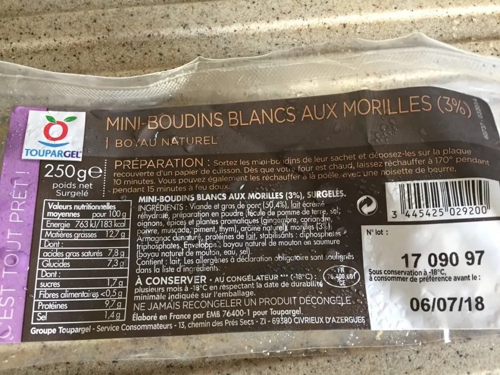 Mini-boudin blanc aux morilles