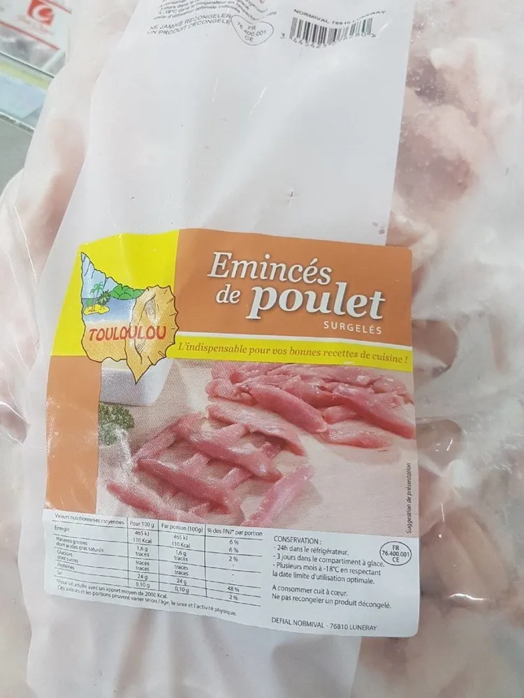 Émincés de poulet