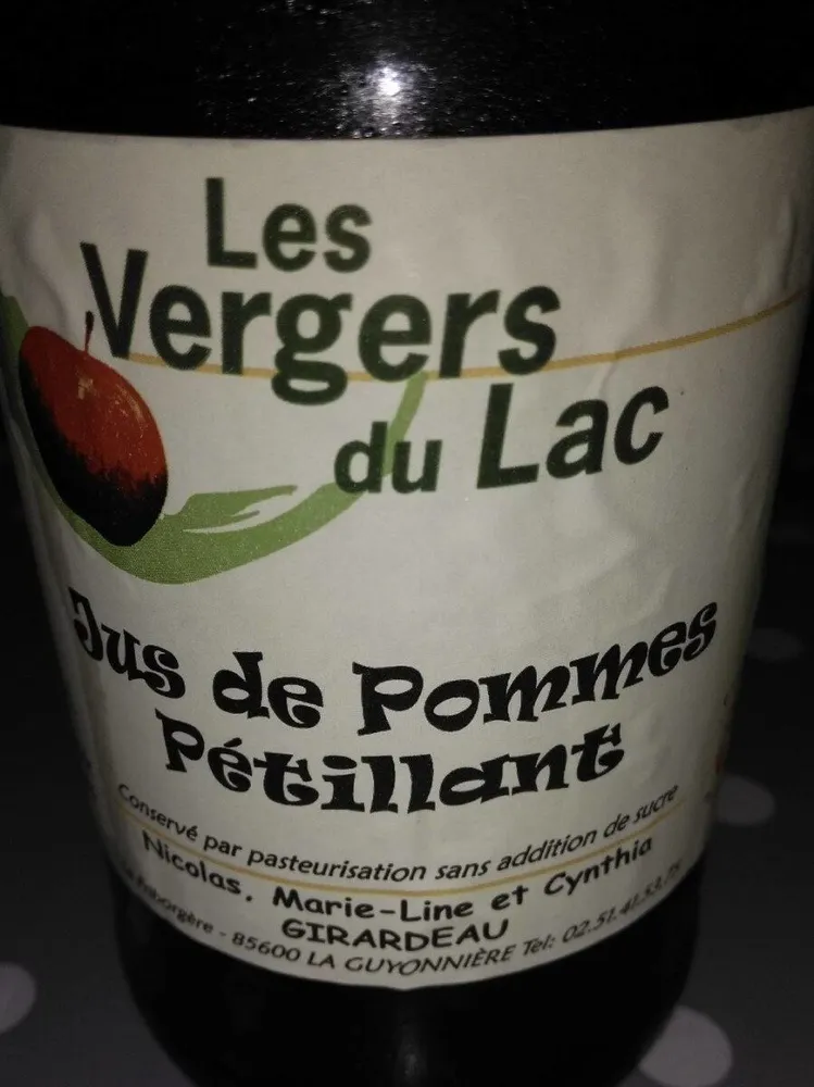 Jus de pommes pétillant