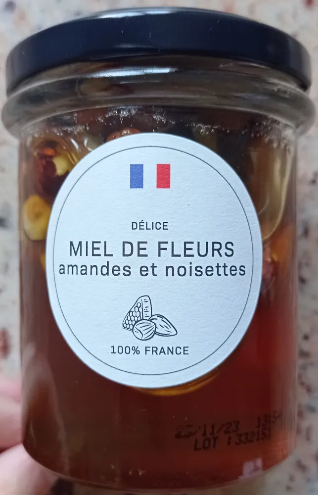 Délice Miel de fleur amandes et noisettes