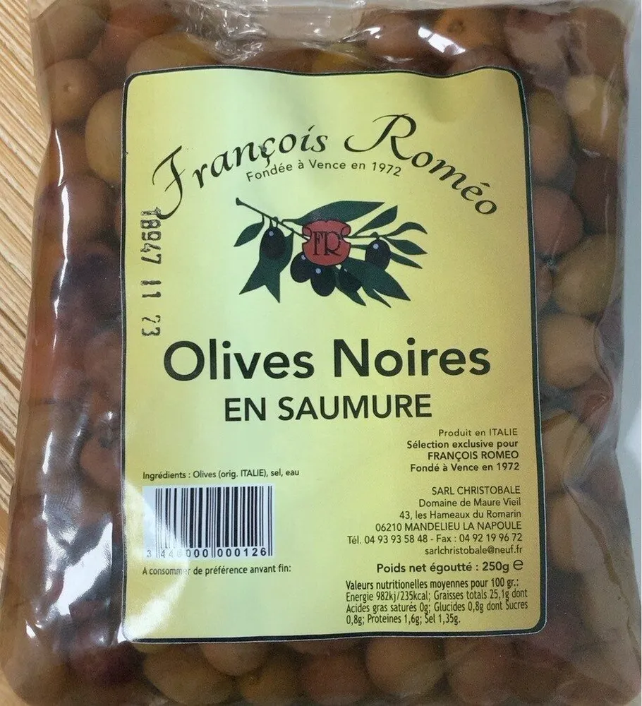 Olive noires en saumure