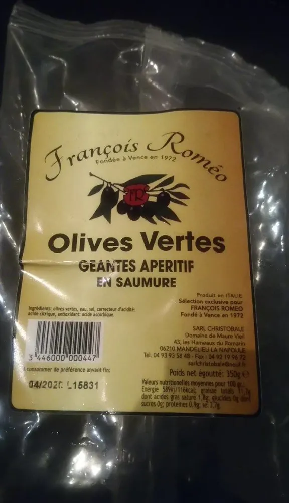 Olives vertes géantes