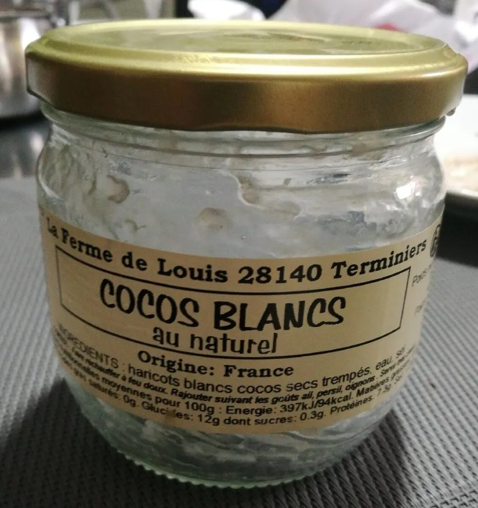 Cocos blancs au naturel