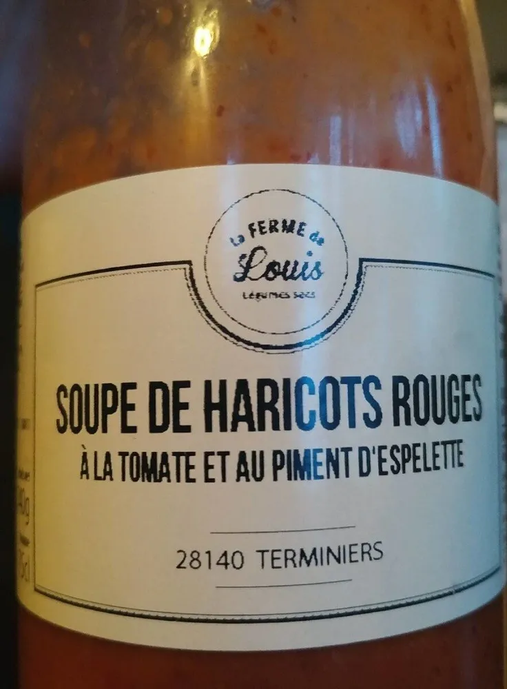 Soupe de haricots rouges à la tomate et au piment d'Espelette